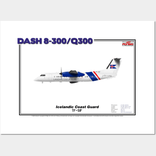 DeHavilland Canada Dash 8-300/Q300 - Icelandic Coast Guard (Art Print) Posters and Art